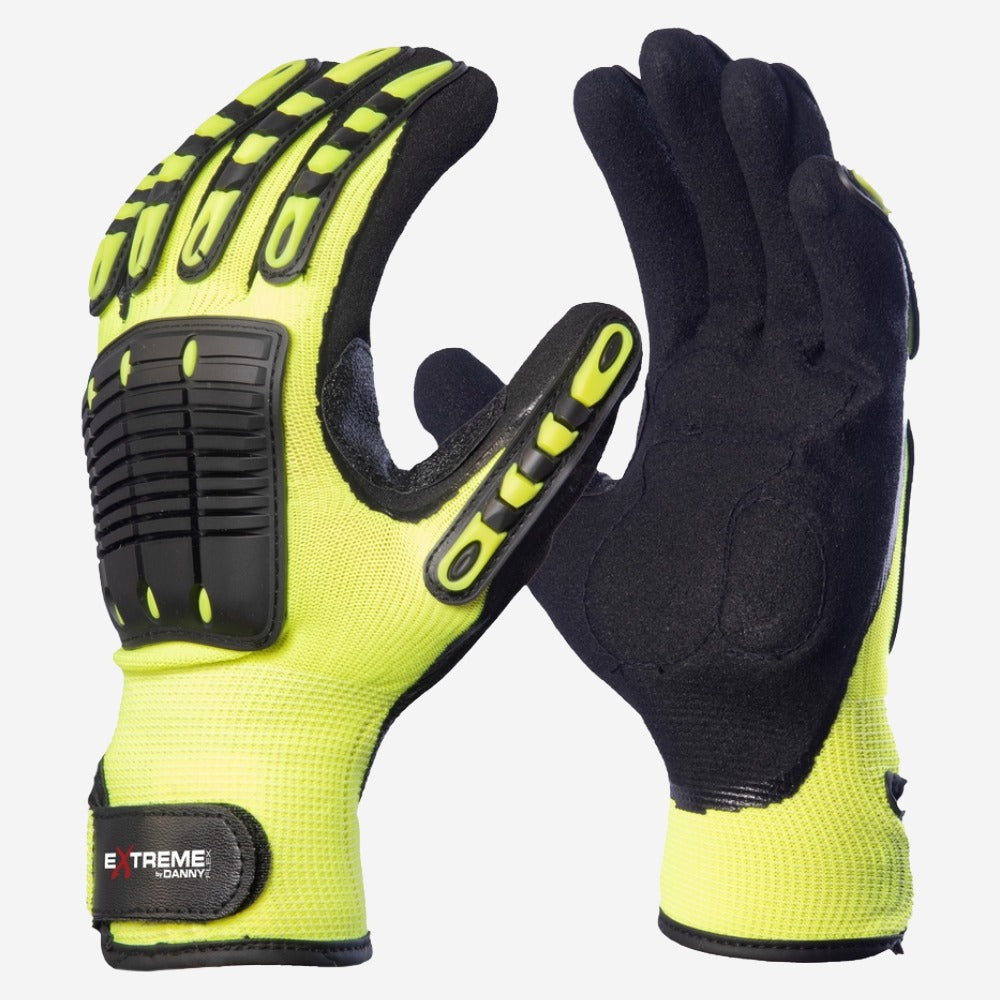 Luva de Proteção Anti-impacto Altas Temperaturas Até 250º C Nylon e Elastano com TPU Verde Danny Extreme Flex DA-43.800 C.A 31901