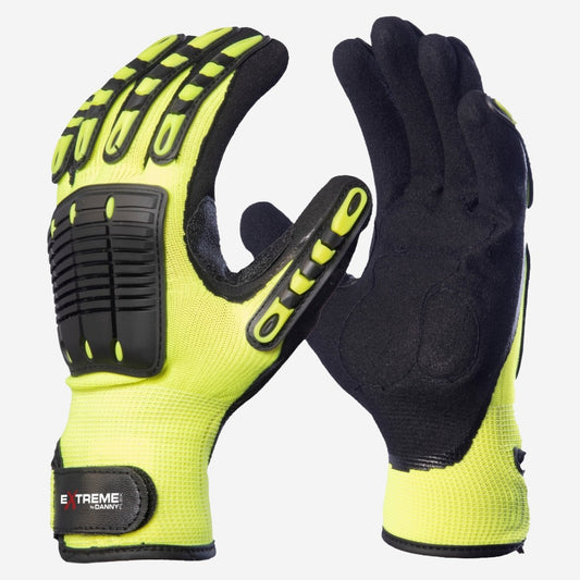 Luva de Proteção Anti-impacto Altas Temperaturas Até 250º C Nylon e Elastano com TPU Verde Danny Extreme Flex DA-43.800 C.A 31901