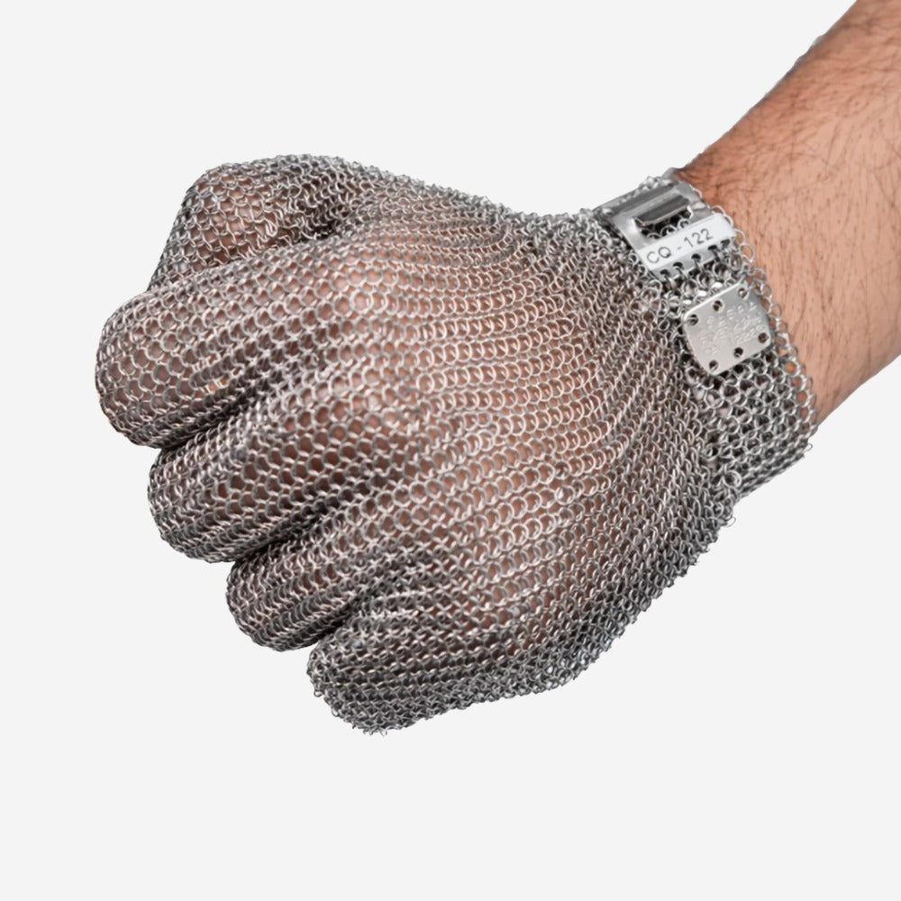 Luva de Proteção Anticorte Malha de Aço Para Açougueiro Leal FIXBR C.A 12203