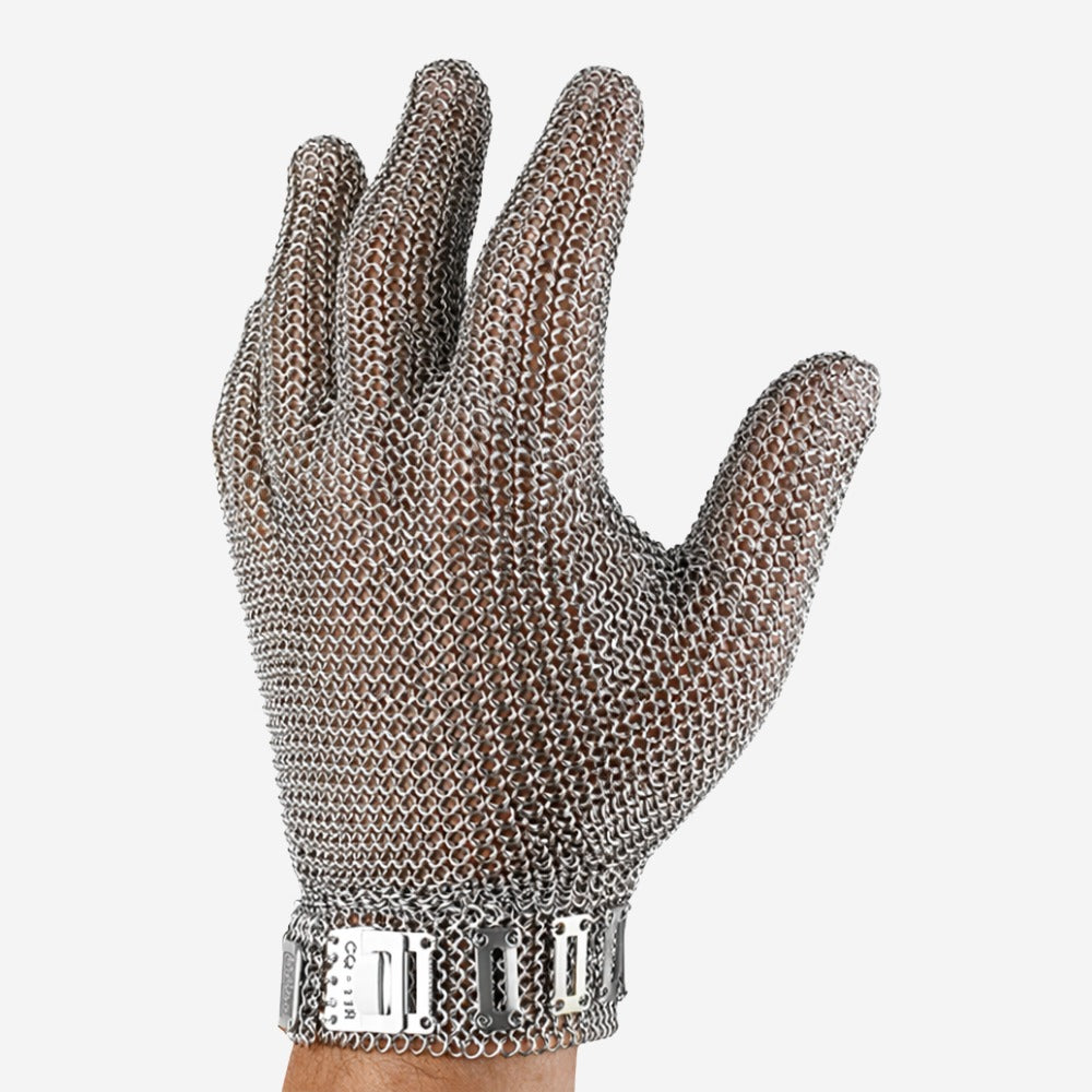 Luva de Proteção Anticorte Malha de Aço Para Açougueiro Leal FIXBR C.A 12203