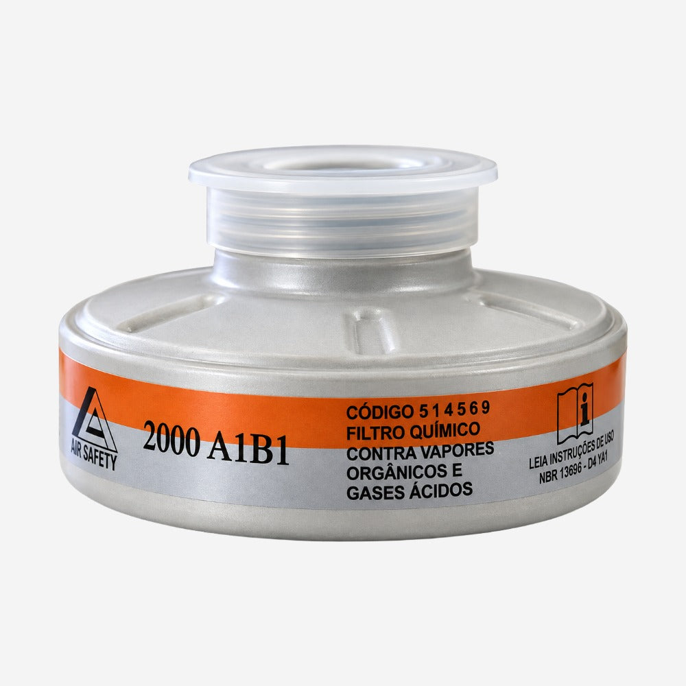 Filtro Químico 2000 A1B1 Classe 1 para Vapores Orgânicos e Gases Ácidos na Indústria Air Safety 514569