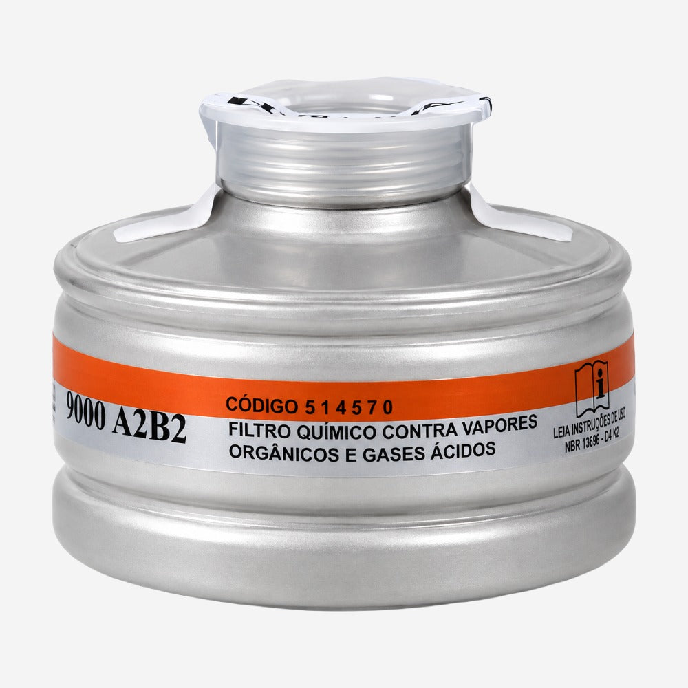 Filtro Químico 9000 A2B2 Classe 2 para Vapores Orgânicos e Gases Ácidos na Indústria Air Safety 514570