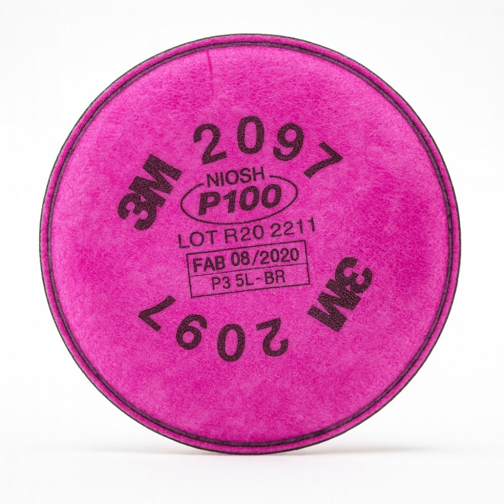 Filtro Mecânico Para Particulados Altamente Tóxicos Poeiras Névoas Fumos e Gases Ácidos P3 3M 2097 HB004237697