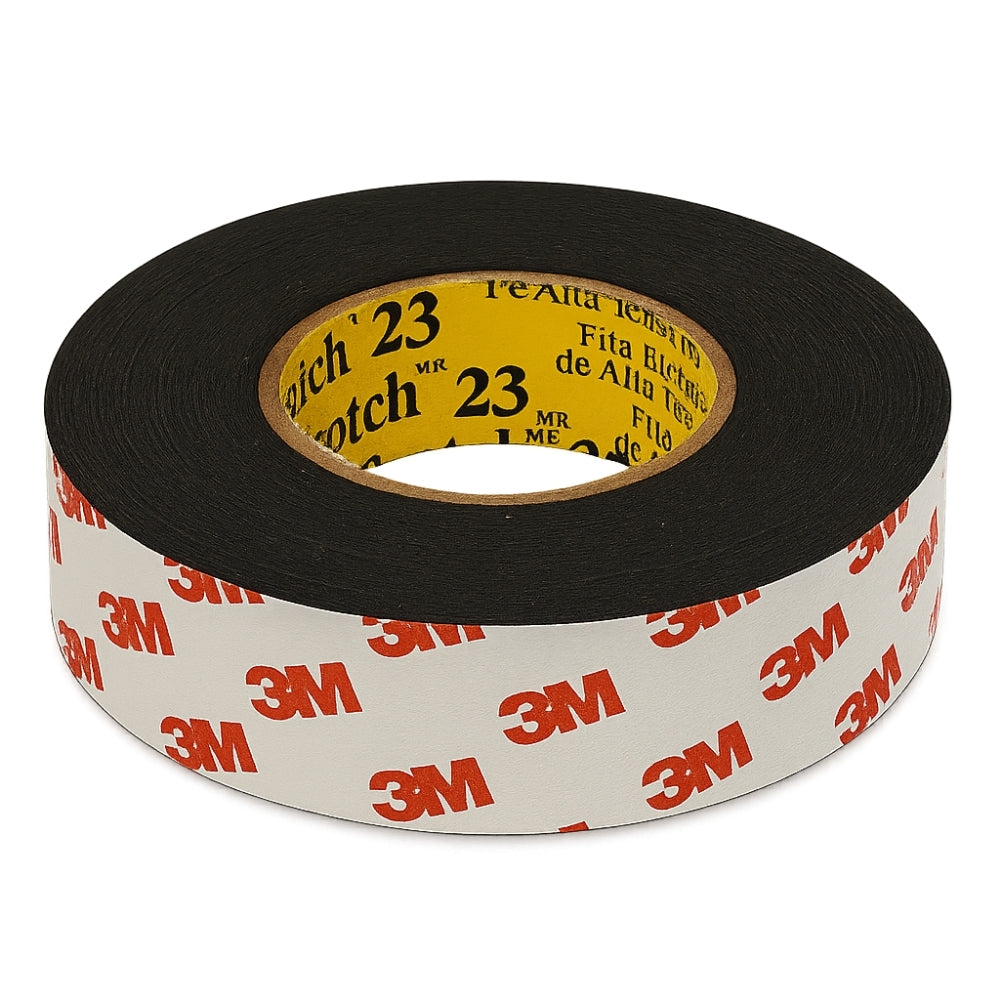 Fita Isolante de Autofusão Preta 19mmx10m Para Emendas e Terminações de Cabos 3M Scotch 23 H0002185603
