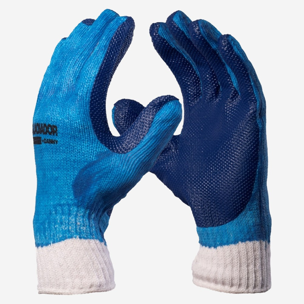 Luva de Proteção Trabalho Pesado Altas Temperaturas Até 250º C Tricotada em Algodão Azul Danny Gladiador DA-36.105 AZ C.A 8082