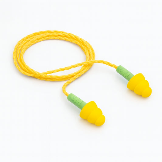 Protetor Auditivo de Silicone Tipo Plug Moldável Amarelo Com Cordão 17 dB 3M Millenium CA 11882