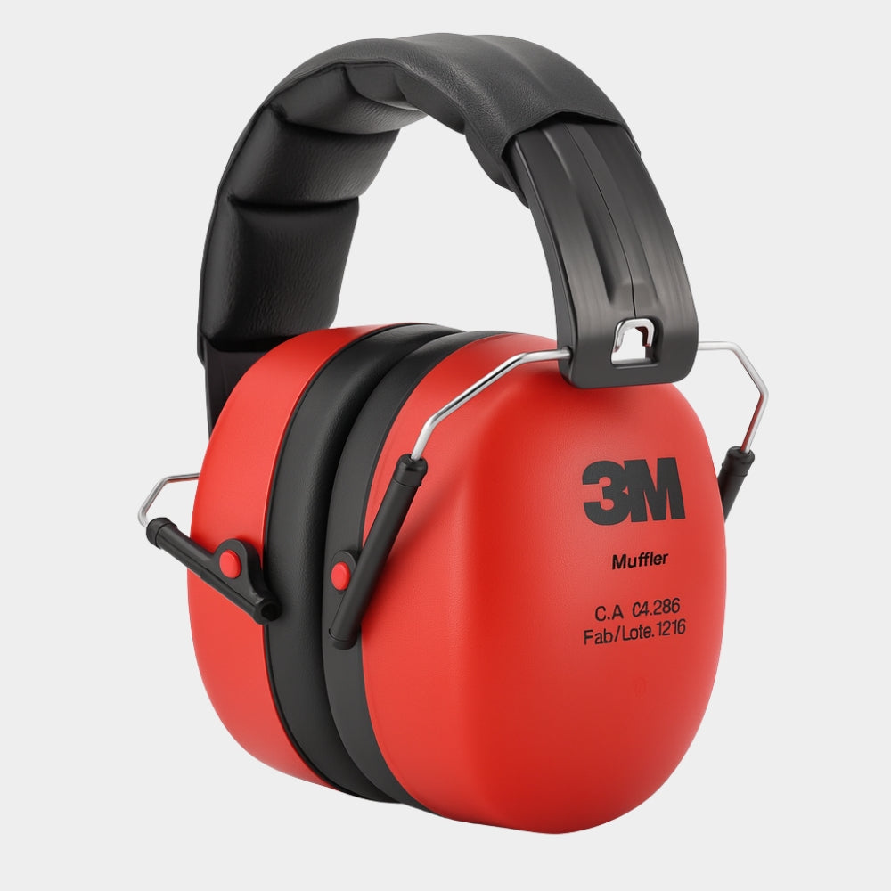 Abafador de Ruídos Tipo Concha 20 dB Vermelho 3M Muffler HB004363592 CA 14235
