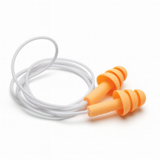 Protetor Auditivo de Silicone Tipo Plug Laranja Com Cordão Sintético 19dB 3M Pomp Plus HB004680565 CA 5745