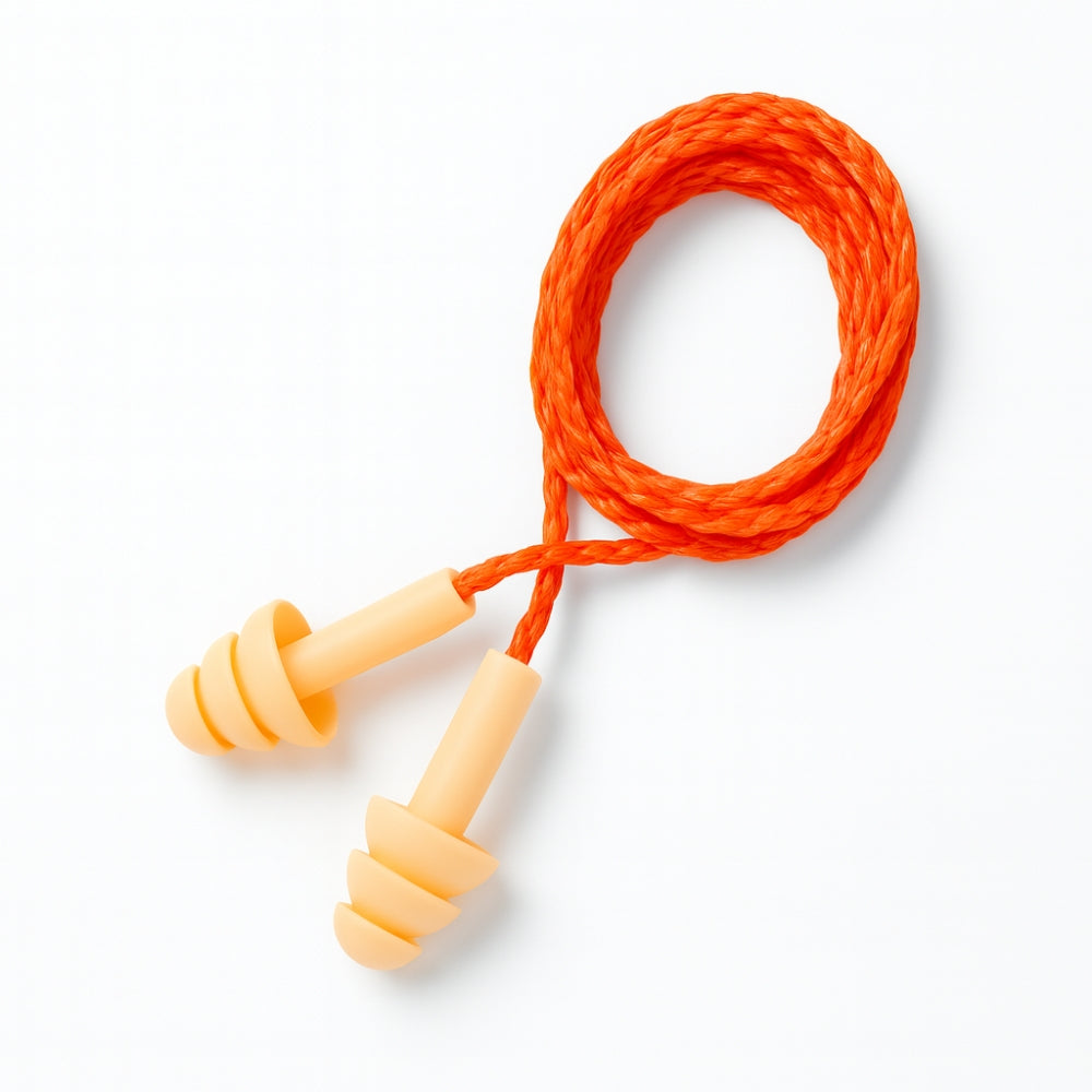 Protetor Auditivo de Silicone Tipo Plug Laranja Com Cordão 19dB 3M Pomp Plus HB004680573 CA 5745