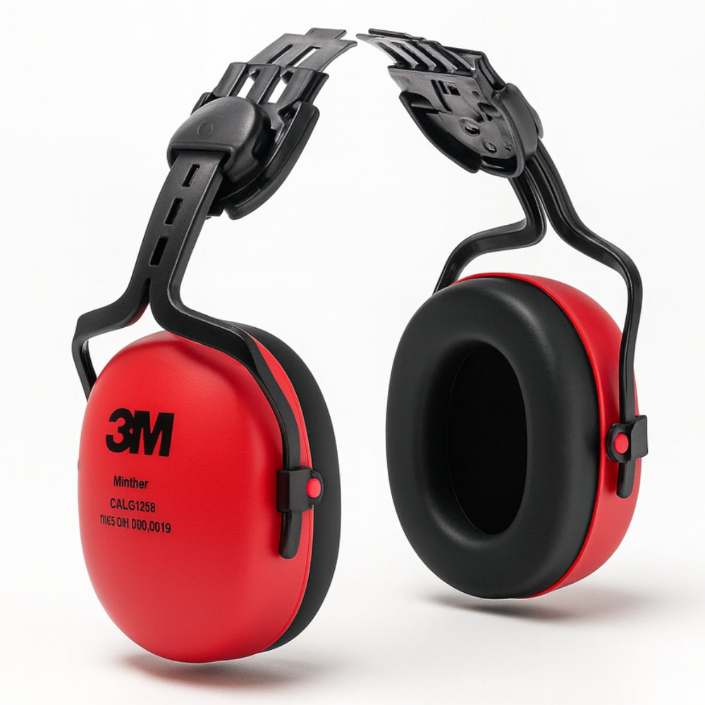 Abafador de Ruídos Tipo Concha 17 dB Vermelho Acoplável ao Capacete H-700 3M Muffler HB004774749 CA 33835