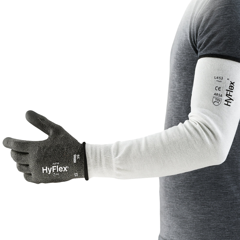 Mangote Tricotado HPPE Anticorte 18 Polegadas 47cm Cinza Ansell HyFlex 11-210 CA 38131