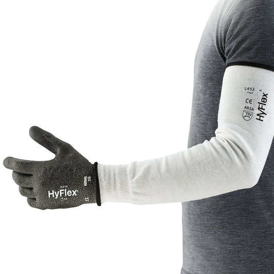 Mangote Tricotado HPPE Anticorte 18 Polegadas 47cm Cinza Ansell HyFlex 11-210 CA 38131