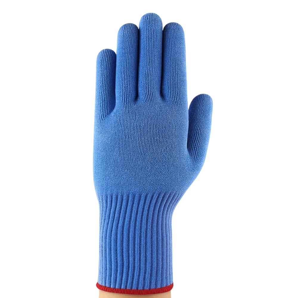 Luva de Proteção Para Trabalho Tricotada Poliéster Elastano Azul Ansell HyFlex 72-285 CA 28842