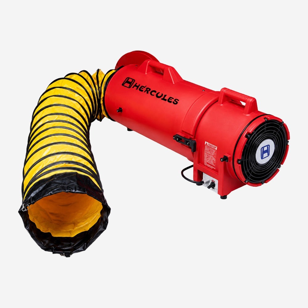 Insuflador Exaustor Compaxial para Espaço Confinado 20cm 110V 13HP Duto 4,5m Hércules HECV1P20A45