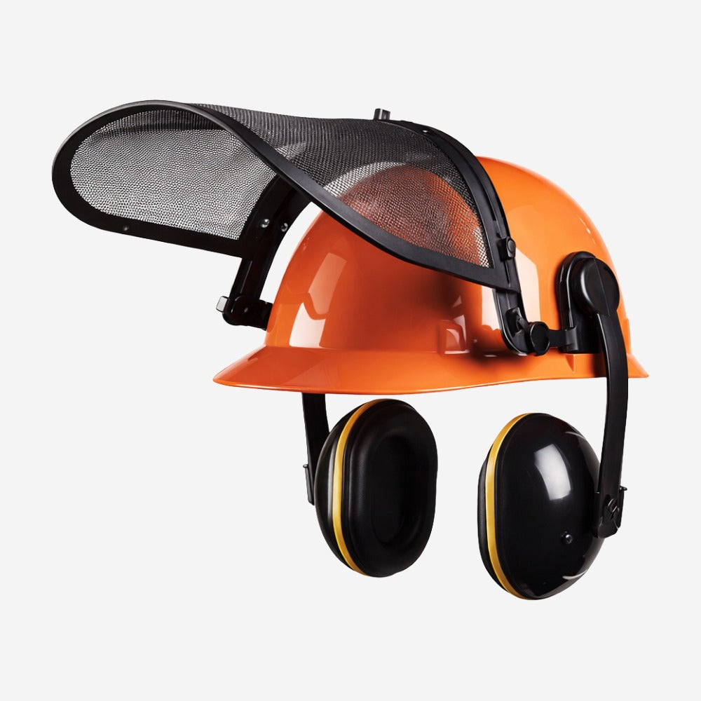 Kit Roçador Completo Com Capacete de Proteção Protetor Facial e Protetor Auditivo Tipo Concha Camper 800322 C.A 34414 C.A 43430