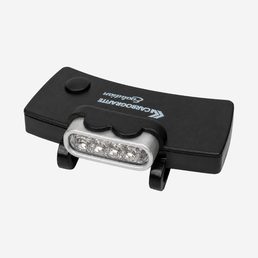 Lanterna Evolution LED com Clip para Capacete, Boné e Superfícies Carbografite
