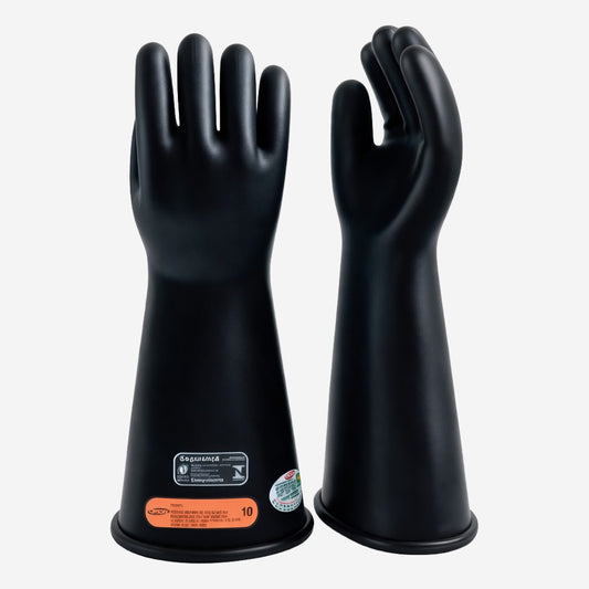 Luva Isolante Elétrica de Borracha Para Alta Tensão Classe 0 Tipo II 5 kV 1000 V Orion C.A 29775