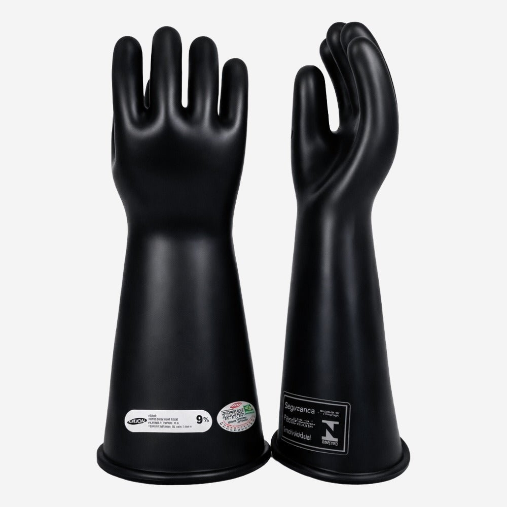 Luva Isolante Elétrica de Borracha Para Alta Tensão Classe 1 Tipo II 10 kV 7500 V Orion C.A 29774