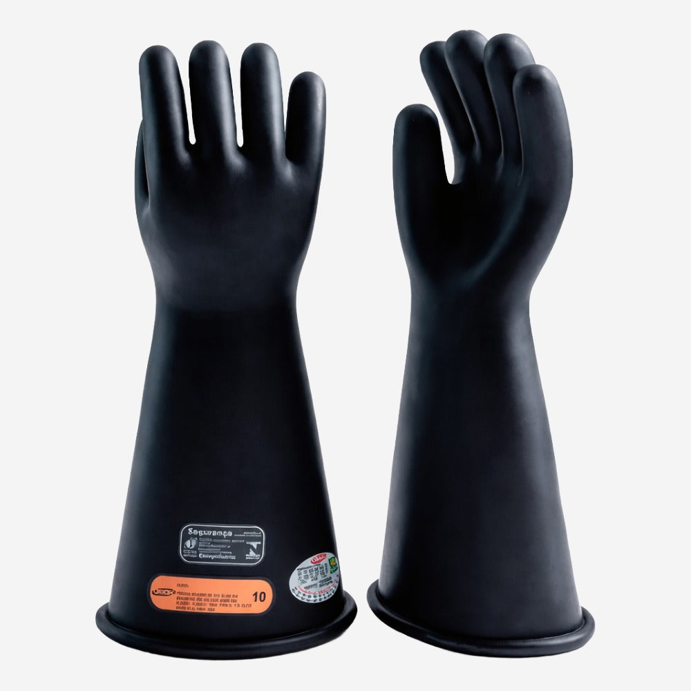 Luva Isolante Elétrica de Borracha Para Alta Tensão Classe 2 Tipo II 20 kV 17000 V Orion C.A 29773