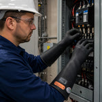 Luva Isolante Elétrica de Borracha Para Alta Tensão Classe 2 Tipo II 20 kV 17000 V Orion CA 29773