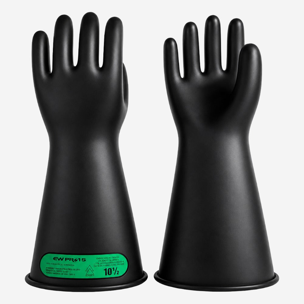 Luva Isolante para Eletricista Classe 3 30kV Uso 26500V Borracha Natural Alta Tensão PROTS CA 38591