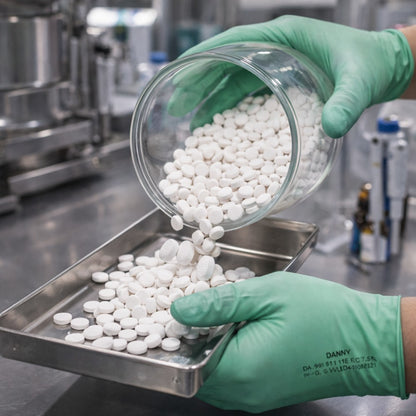 Luva Nitrílica Descartável Biodegradável Reforçada Antiestática Hipoalergênica Verde Caixa com 50 Danny Eco Sensiflex DA-90.114 C.A 45796