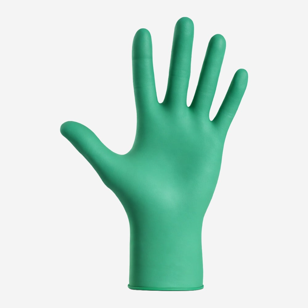 Luva Nitrílica Descartável Biodegradável Reforçada Antiestática Hipoalergênica Verde Caixa com 50 Danny Eco Sensiflex DA-90.114 C.A 45796
