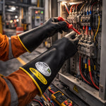 Luva Isolante Elétrica de Borracha Para Alta Tensão Classe 00 Tipo II 2,5 kV 500 V Orion C.A 2178