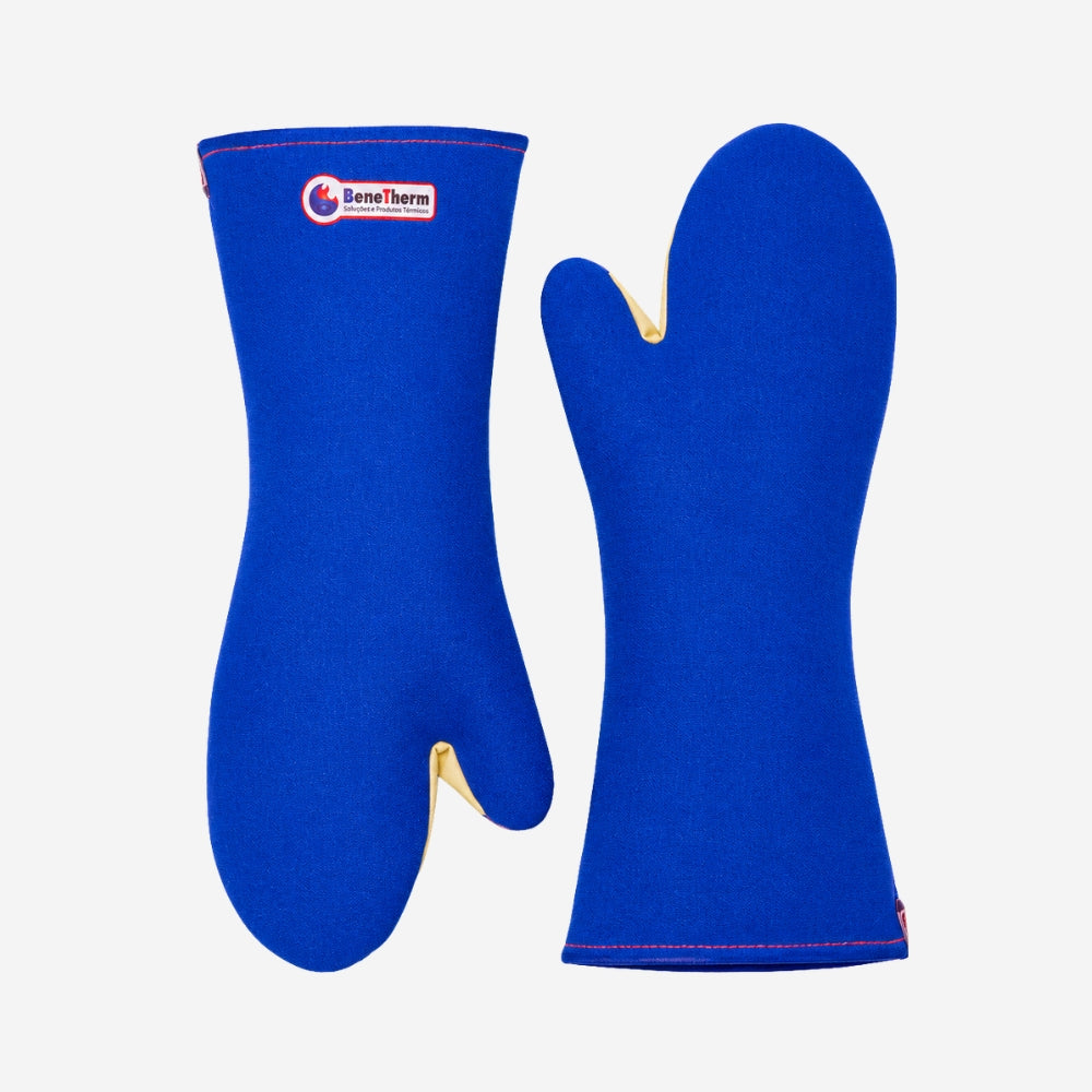 Luva de Proteção 2 Dedos Altas Temperaturas Tecido Especial Azul Com Forro Benetherm THERM-K 002 C.A 37970