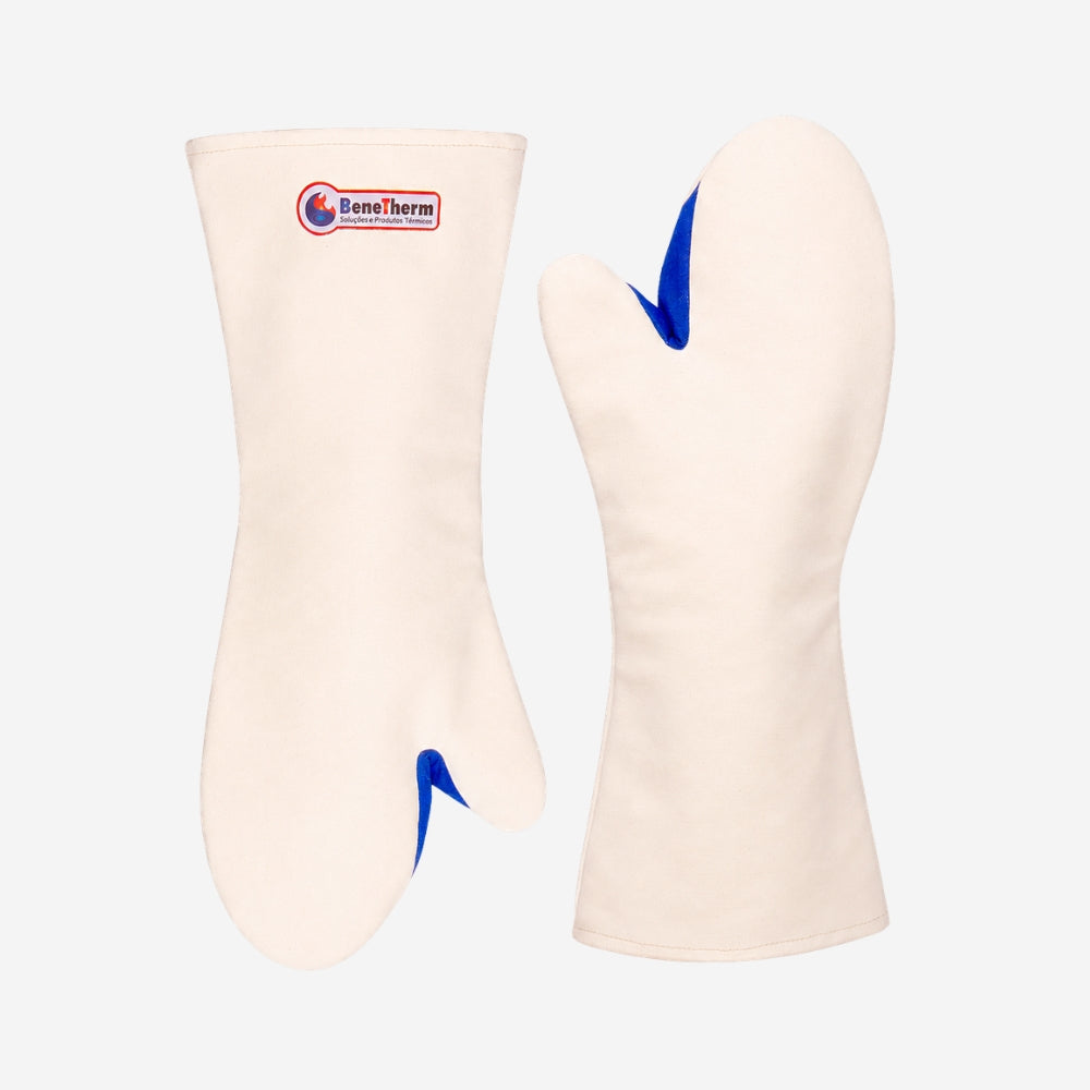 Luva de Proteção 2 Dedos Altas Temperaturas Tecido Especial Branco 45cm Com Forro Benetherm THERM-UP 010 C.A 39334