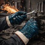 Luva de Proteção Abrasão Banho Nitrílico Forro Jersey Azul Ansell ActivArmr 27-805 C.A 42760