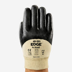 Luva de Proteção Abrasão Óleo Algodão Banho 3/4 Nitrílico Preto Ansell EDGE 48-501 C.A 32719