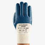 Luva de Proteção Abrasão Óleo Banho 3/4 Nitrílico Azul Ansell ActivArmr 47-400 C.A 27974