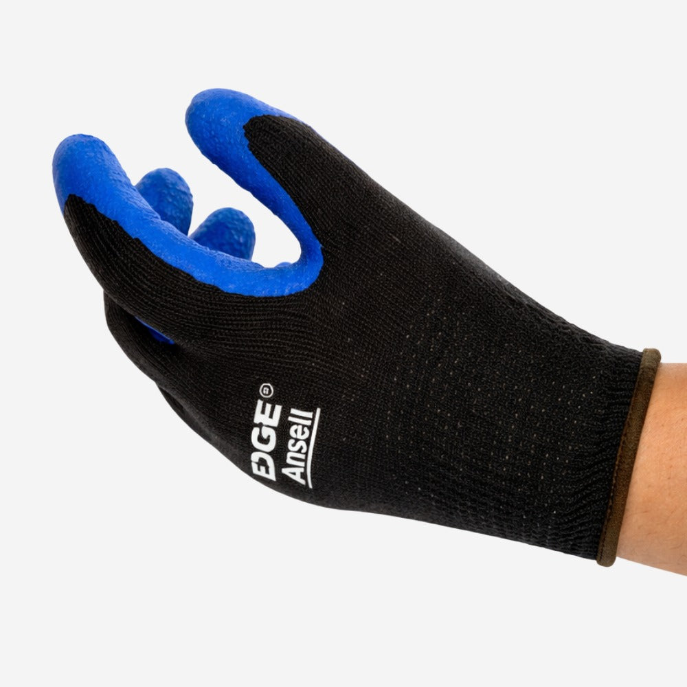 Luva de Proteção Abrasão Tricotada Látex de Borracha Natural Azul Ansell EDGE 48-305 C.A 31924