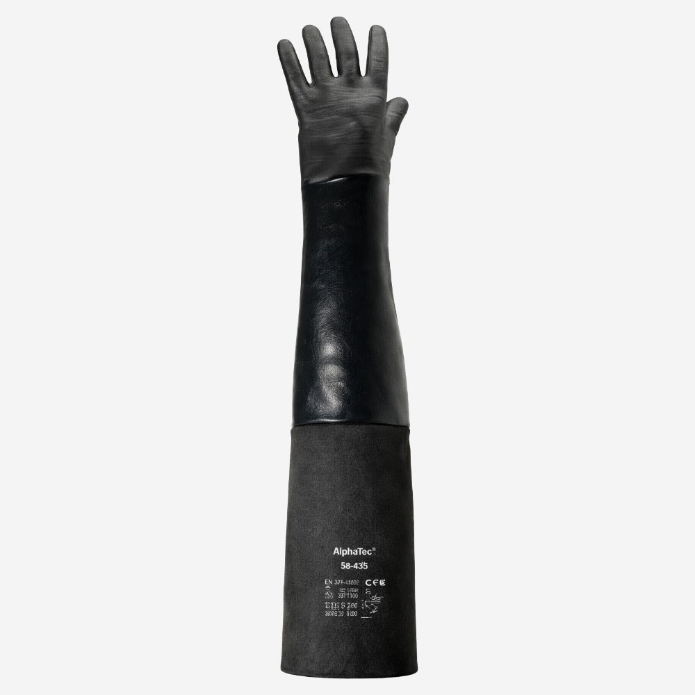 Luva de Proteção Altas Temperaturas 180º C Neoprene Forro Duplo Preta Ansell AlphaTec 19-026 C.A 44935