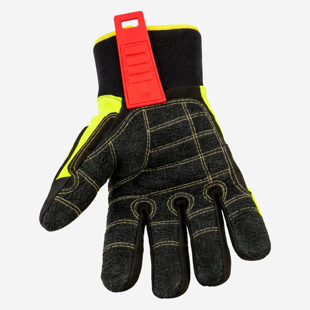 Luva de Proteção Anti-impacto Anticorte Kevlar Preta e Verde Ansell RINGERS R297 C.A 44341