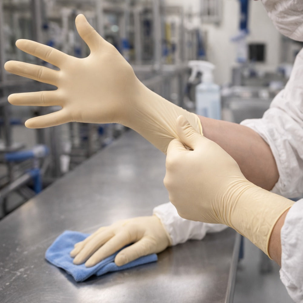 Luva de Proteção Antialérgica Descartável Nitrilo Sem Látex Ansell Nitrilite 93-311 C.A 12371