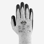 Luva de Proteção Anticorte Abrasão Tricotada Banho Espuma de Nitrilo Cinza e Preta Ansell EDGE 48-706 C.A 39967