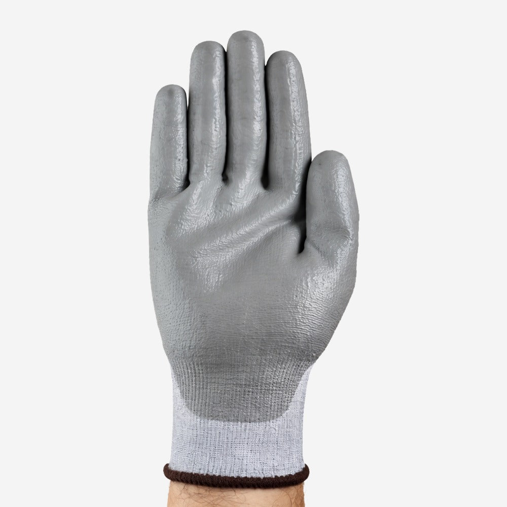 Luva de Proteção Anticorte Abrasão Tricotada Poliuretano Cinza Ansell HyFlex 11-727 C.A 36511