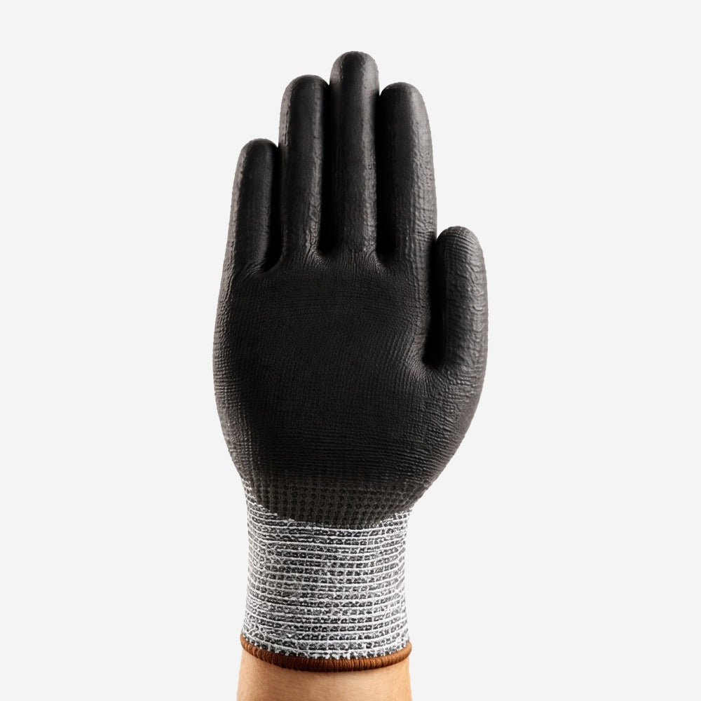 Luva de Proteção Anticorte Abrasão Tricotada Poliuretano Preta e Cinza Ansell EDGE 48-705 C.A 35708