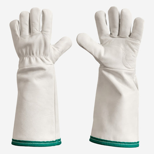 Luva de Proteção Couro Vaqueta Com Reforço Entre Polegar e Indicador Punho 20 cm Fena Luvas C.A 41152