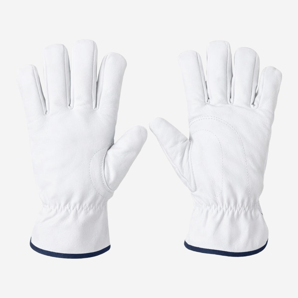 Luva de Proteção Couro Vaqueta Petroleira Com Reforço Entre Polegar e Indicador Punho 7 cm Fena Luvas C.A 41152