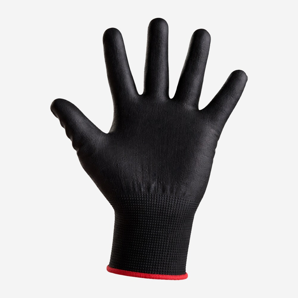 Luva de Proteção Multitato Abrasão Antiestática Tricotada em Nylon e Poliuretano Preto Danny Flextáctil DA-12.100PT C.A 29014