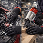 Luva de Proteção Multitato Abrasão Antiestática Tricotada em Nylon e Poliuretano Preto Danny Flextáctil DA-12.100PT C.A 29014