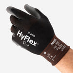 Luva de Proteção Multitato Poliuretano Preta e Branca Ansell HyFlex 11-600 C.A 17601