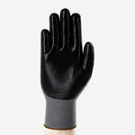 Luva de Proteção Multiuso Abrasao Óleo Tricotada Banho Nitrílico Cinza e Preta Ansell EDGE 48-128 C.A 38312