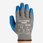 Luva de Proteção Multiuso Tricotada Látex de Borracha Natural Azul Ansell ActivArmr 80-100 C.A 12509