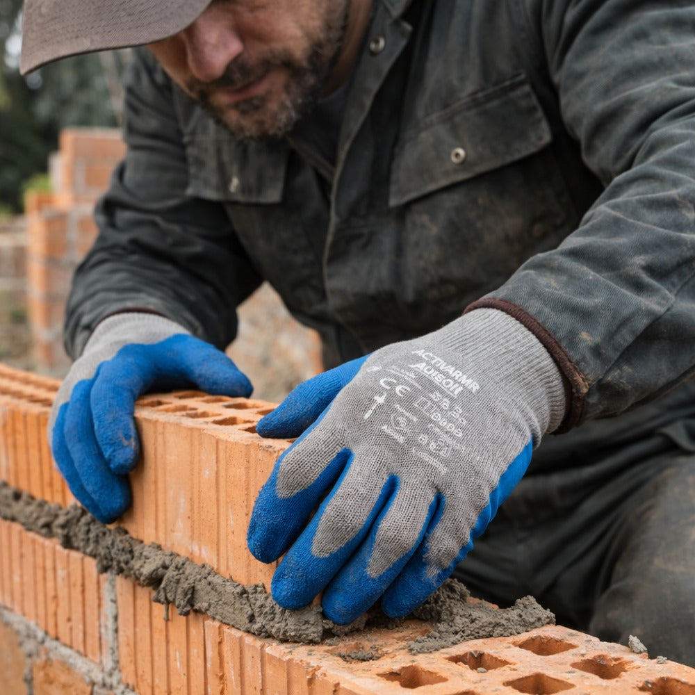 Luva de Proteção Multiuso Tricotada Látex de Borracha Natural Azul Ansell ActivArmr 80-100 C.A 12509