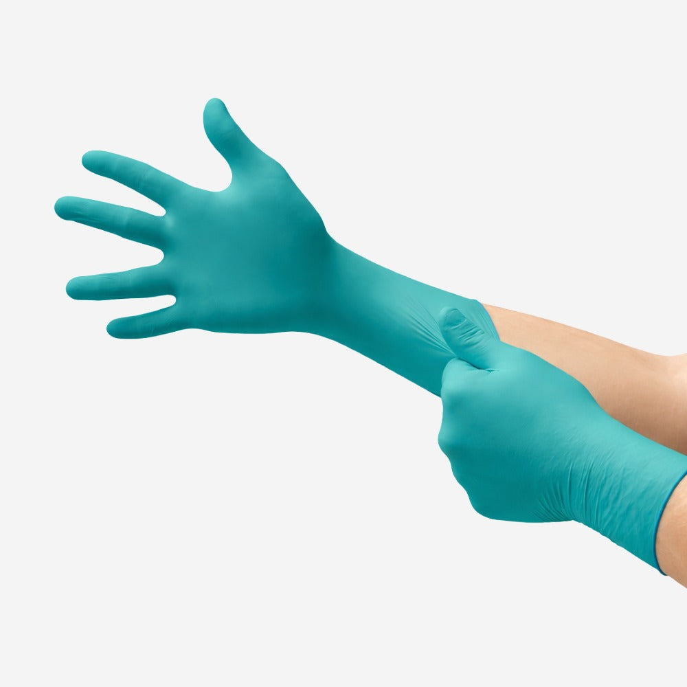 Luva de Proteção Procedimento Produtos Químicos Nitrílica Sem Pó Caixa com 50 Unidades Azul Ansell MICROFLEX 93-260 C.A 46060