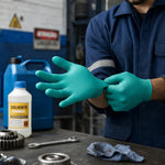 Luva de Proteção Procedimento Produtos Químicos Nitrílica Sem Pó Caixa com 50 Unidades Azul Ansell MICROFLEX 93-260 C.A 46060